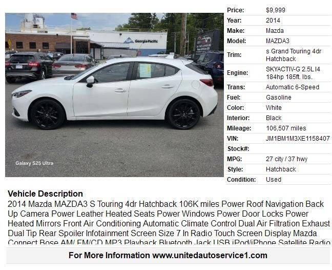 2014 Mazda MAZDA3 s Grand Touring