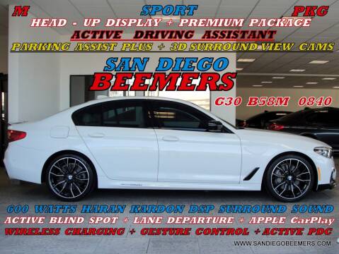 2019 BMW 5 Series for sale at SAN DIEGO BEEMERS in San Diego CA