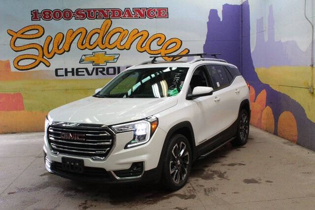 Used 2022 GMC Terrain SLT with VIN 3GKALVEV2NL152874 for sale in Grand Ledge, MI