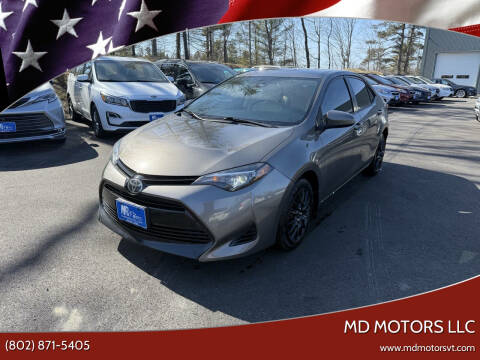 2018 Toyota Corolla for sale at MD Motors LLC in Williston VT