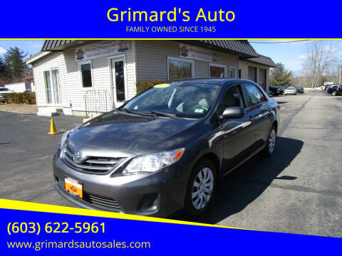 2013 Toyota Corolla for sale at Grimard's Auto in Hooksett NH