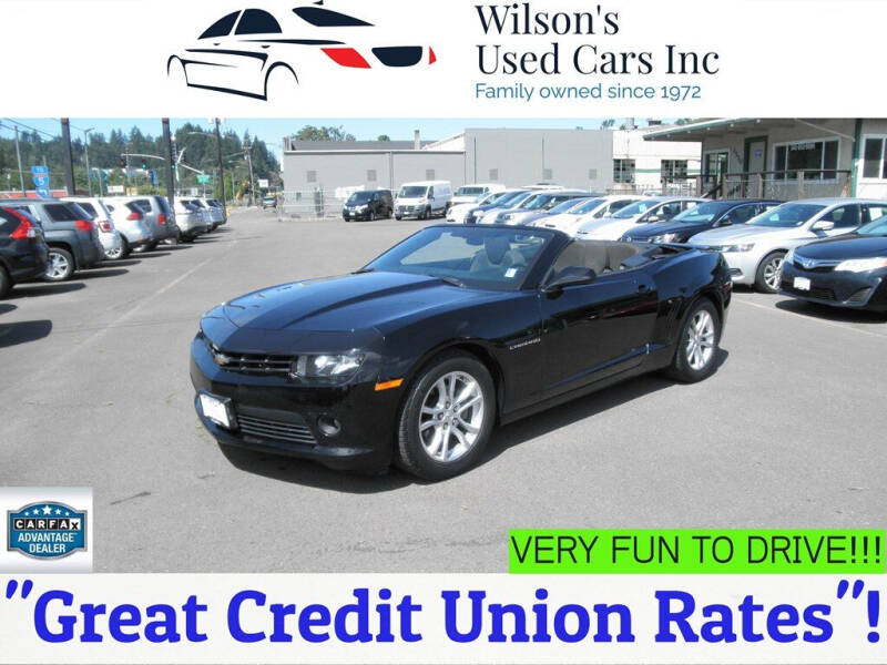 2015 Chevrolet Camaro for sale at Wilson's Used Cars Inc in Eugene OR