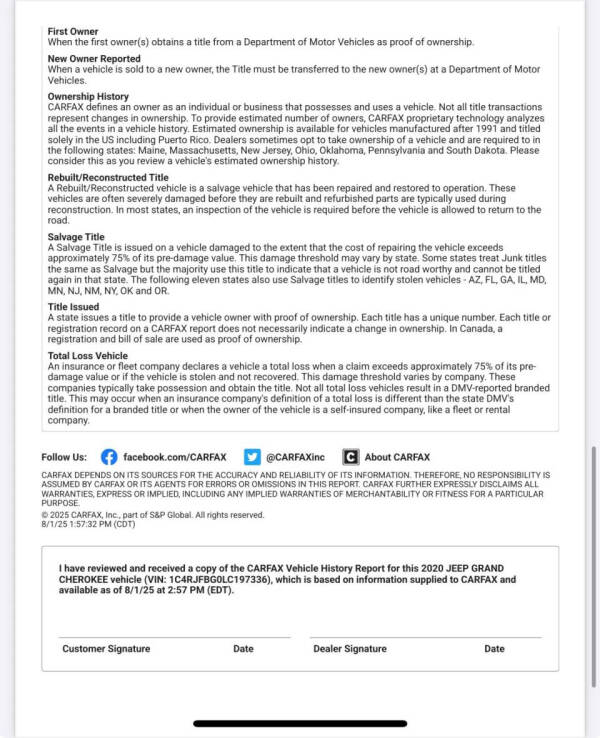 2020 Jeep Grand Cherokee