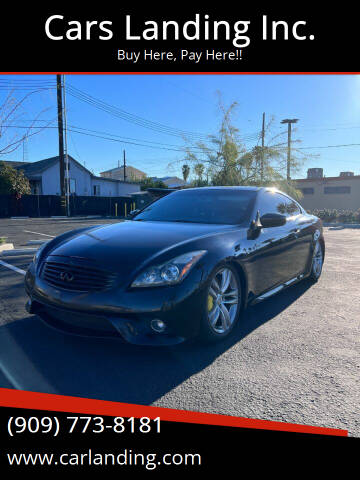 2012 Infiniti G37 Coupe for sale at Cars Landing Inc. in Colton CA