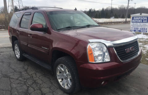 2008 GMC Yukon for sale at SIMPSON MOTORS in Youngstown OH