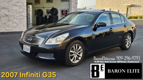 2007 Infiniti G35 for sale at Baron Elite in Upland CA