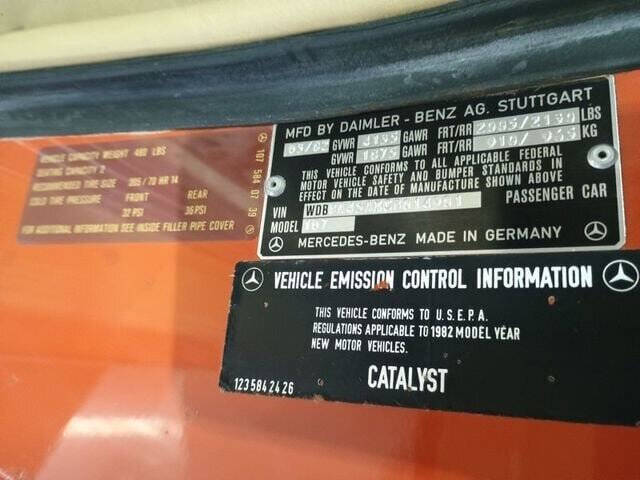 1982 Mercedes-Benz 380-Class 40