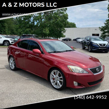 2007 Lexus IS 350 for sale at A & Z MOTORS LLC in Fredericksburg VA