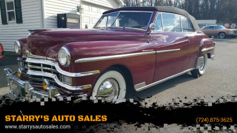 1949 Chrysler Windsor for sale at STARRY'S AUTO SALES in New Alexandria PA