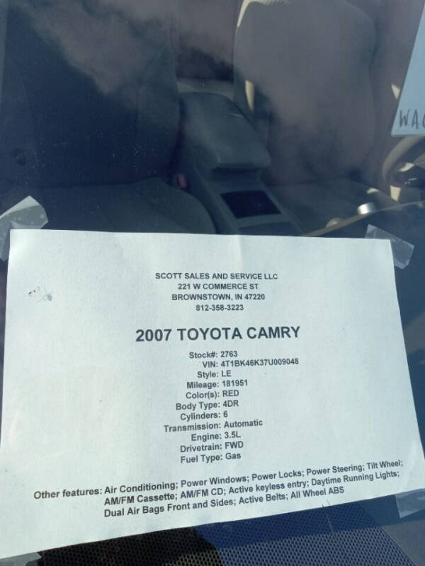 2007 Toyota Camry LE V6