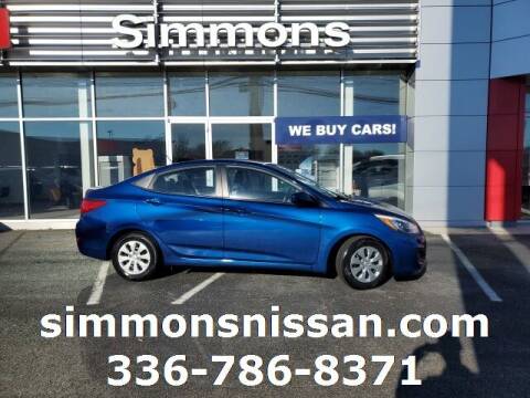 2016 Hyundai Accent for sale at SIMMONS NISSAN INC in Mount Airy NC
