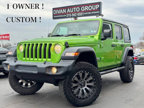 2018 Jeep Wrangler Unlimited for sale at Divan Auto Group in Feasterville Trevose PA
