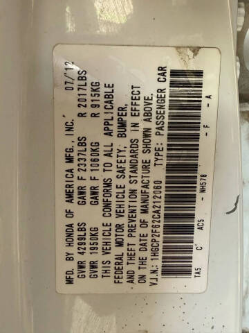 2012 Honda Accord SE