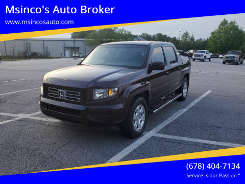 2008 Honda Ridgeline for sale at Msinco's Auto Broker in Snellville GA