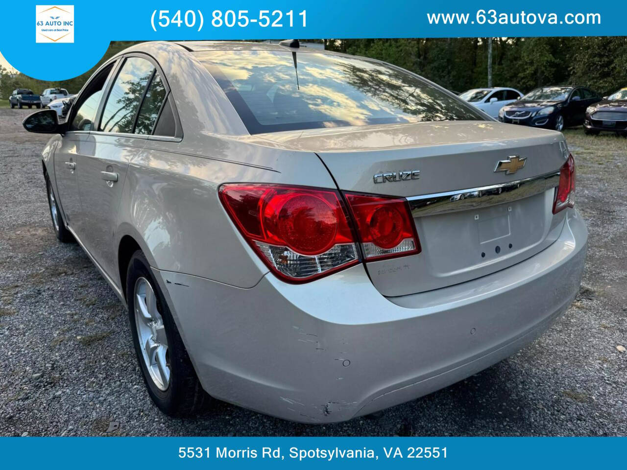 2012 Chevrolet Cruze for sale at 63 Auto Inc in Spotsylvania, VA