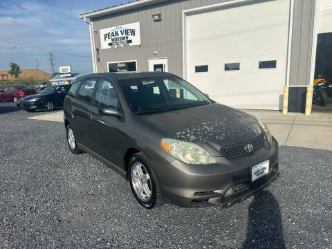 2004 Toyota Matrix for sale at PEAK VIEW MOTORS in Mount Crawford VA