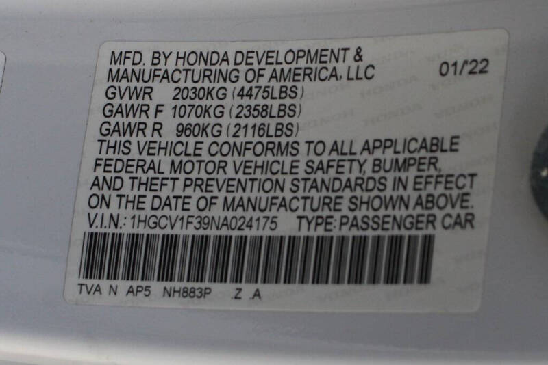 2022 Honda Accord Sport