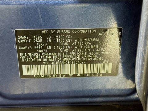 2019 Subaru Outback 2.5i Limited