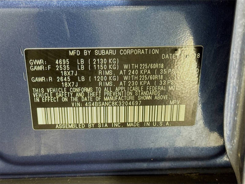 2019 Subaru Outback 2.5i Limited