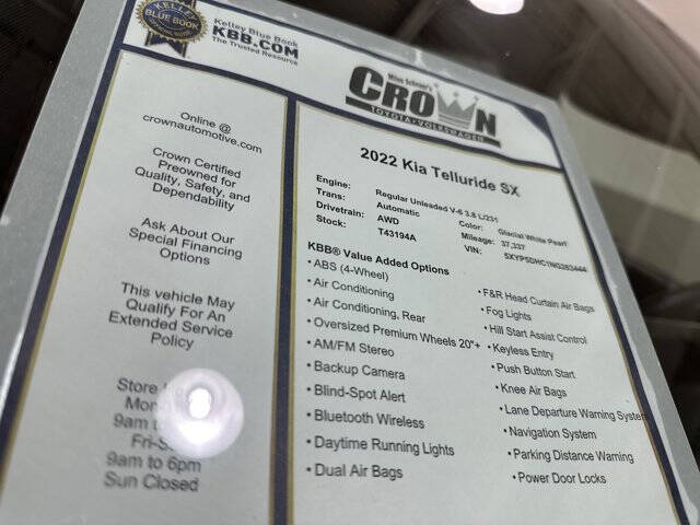 2022 Kia Telluride SX