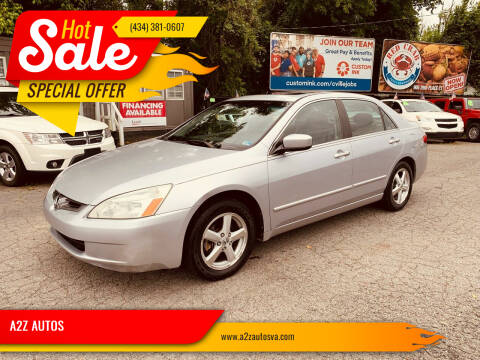 2005 Honda Accord for sale at A2Z AUTOS in Charlottesville VA