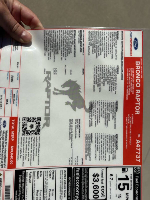 2024 Ford Bronco Raptor