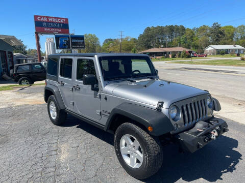 2015 Jeep Wrangler Unlimited for sale at E Motors LLC in Anderson SC