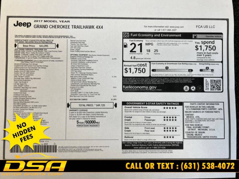 2017 Jeep Grand Cherokee Trailhawk