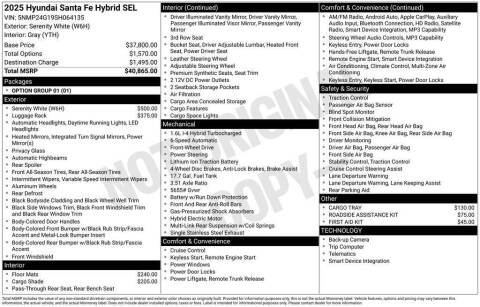2025 Hyundai Santa Fe Hybrid SEL