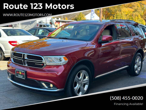 2014 Dodge Durango for sale at Route 123 Motors in Norton MA