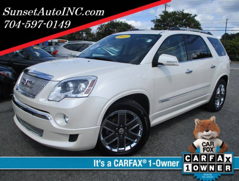 2011 GMC Acadia for sale at Sunset Auto in Charlotte NC