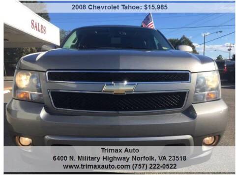 2008 Chevrolet Tahoe for sale at Trimax Auto Group in Norfolk VA