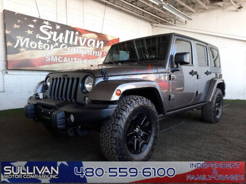 2016 Jeep Wrangler Unlimited for sale at SULLIVAN MOTOR COMPANY INC. in Mesa AZ