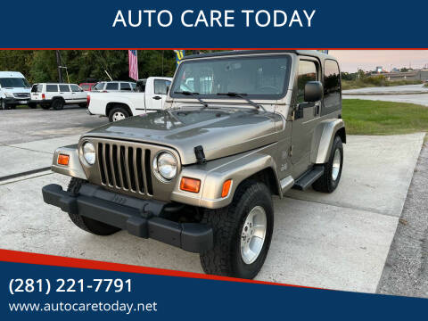 2003 Jeep Wrangler for sale at AUTO CARE TODAY in Spring TX
