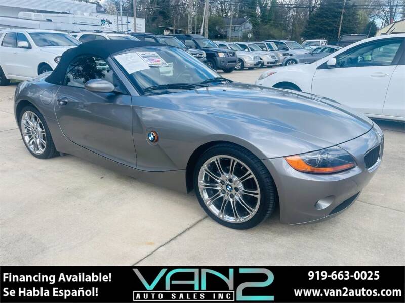 2003 BMW Z4 for sale at Van 2 Auto Sales Inc in Siler City NC