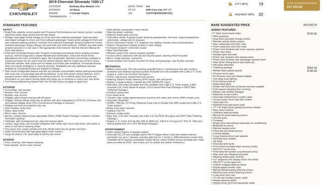 2019 Chevrolet Silverado 1500