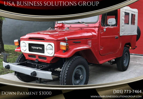 1979 Toyota FJ Cruiser for sale at USA BUSINESS SOLUTIONS GROUP in Davie FL