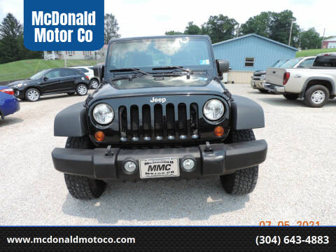 2013 Jeep Wrangler for sale at McDonald Motor Co in Harrisville WV