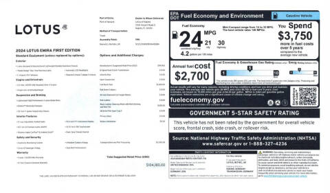 2024 Lotus Emira I4 First Edition