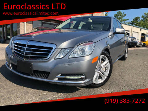 2011 Mercedes-Benz E-Class for sale at Euroclassics LTD in Durham NC