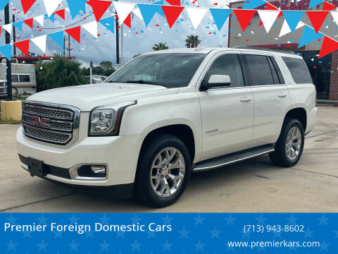 2015 GMC Yukon for sale at Premier Foreign Domestic Cars in Houston TX