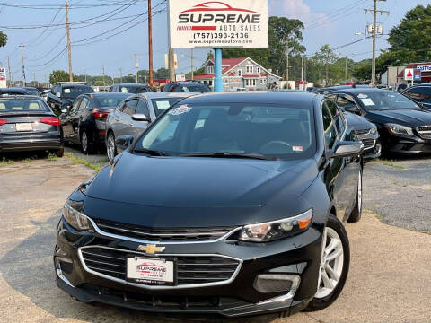 2016 Chevrolet Malibu for sale at Supreme Auto Sales in Chesapeake VA