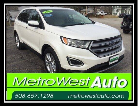 2016 Ford Edge for sale at Metro West Auto in Bellingham MA