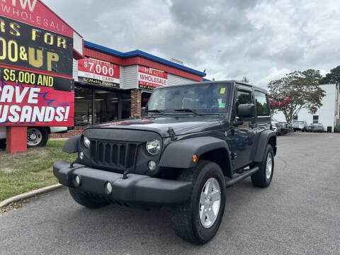 2017 Jeep Wrangler for sale at HW Auto Wholesale in Norfolk VA