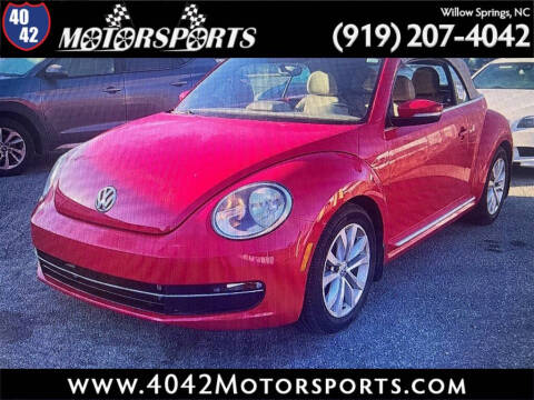2015 Volkswagen Beetle Convertible for sale at 4042 Motorsports in Willow Spring NC