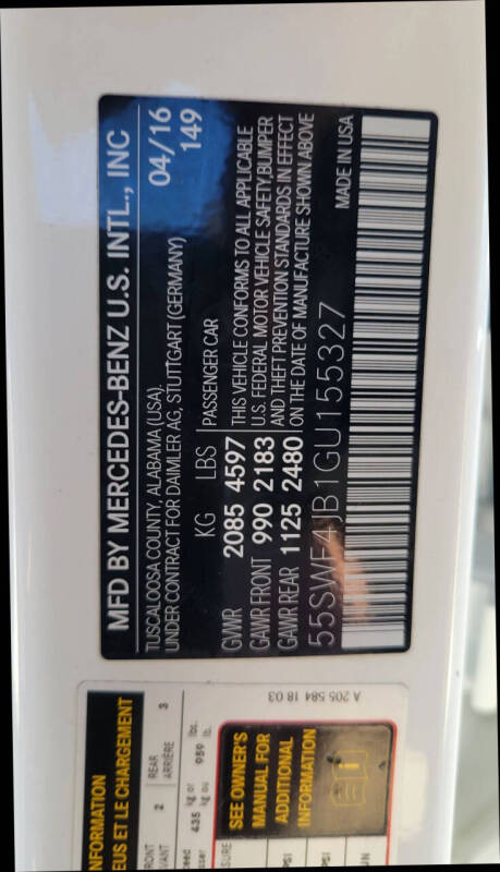 2016 Mercedes-Benz C-Class