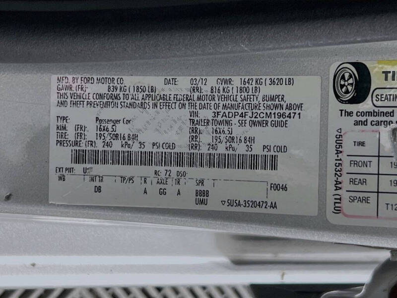 2012 Ford Fiesta SES