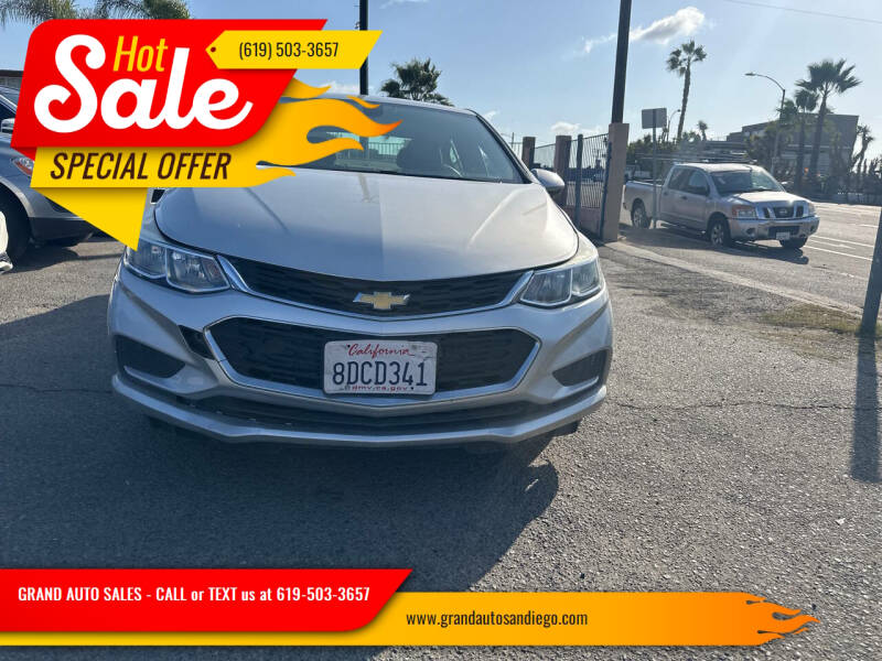 2018 Chevrolet Cruze for sale at GRAND AUTO SALES - CALL or TEXT us at 619-503-3657 in Spring Valley CA