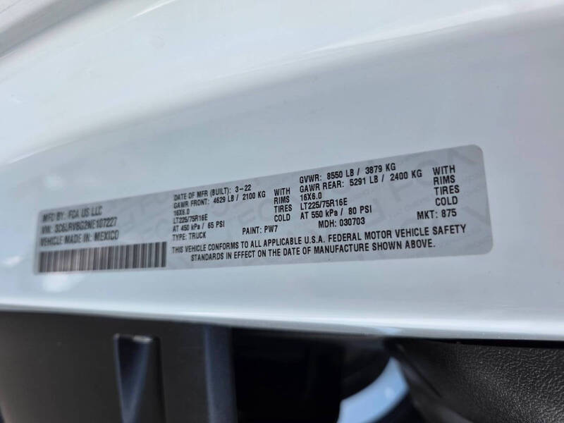 2022 RAM ProMaster 1500 136 WB