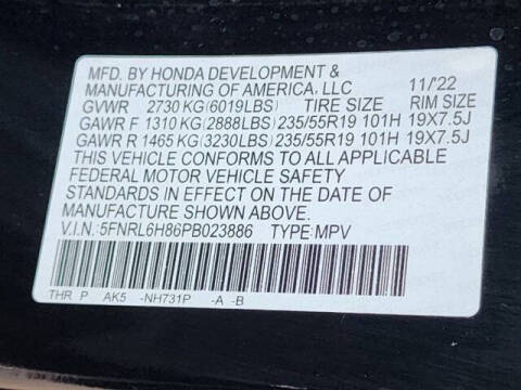 2023 Honda Odyssey Touring